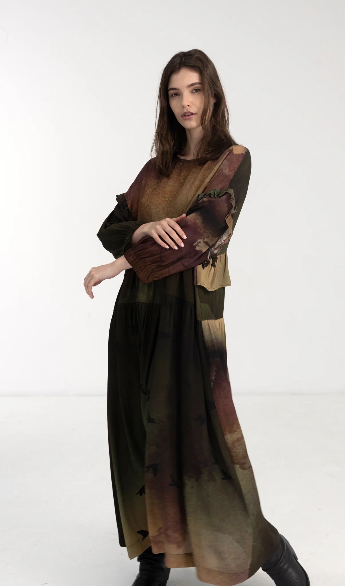 SHADOW DRESS RAINBIRD PRINT