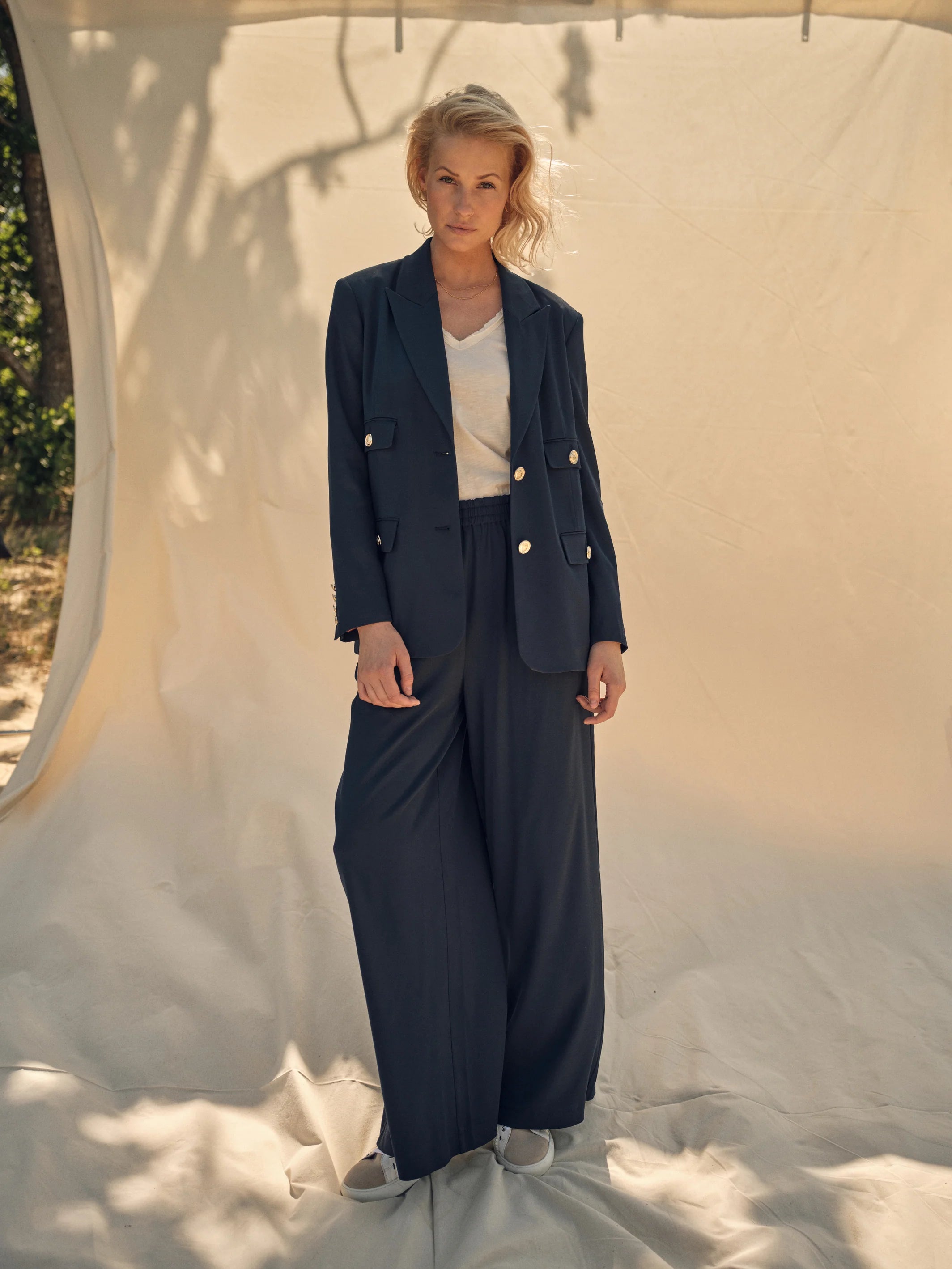 Fleur Cello Pant Navy