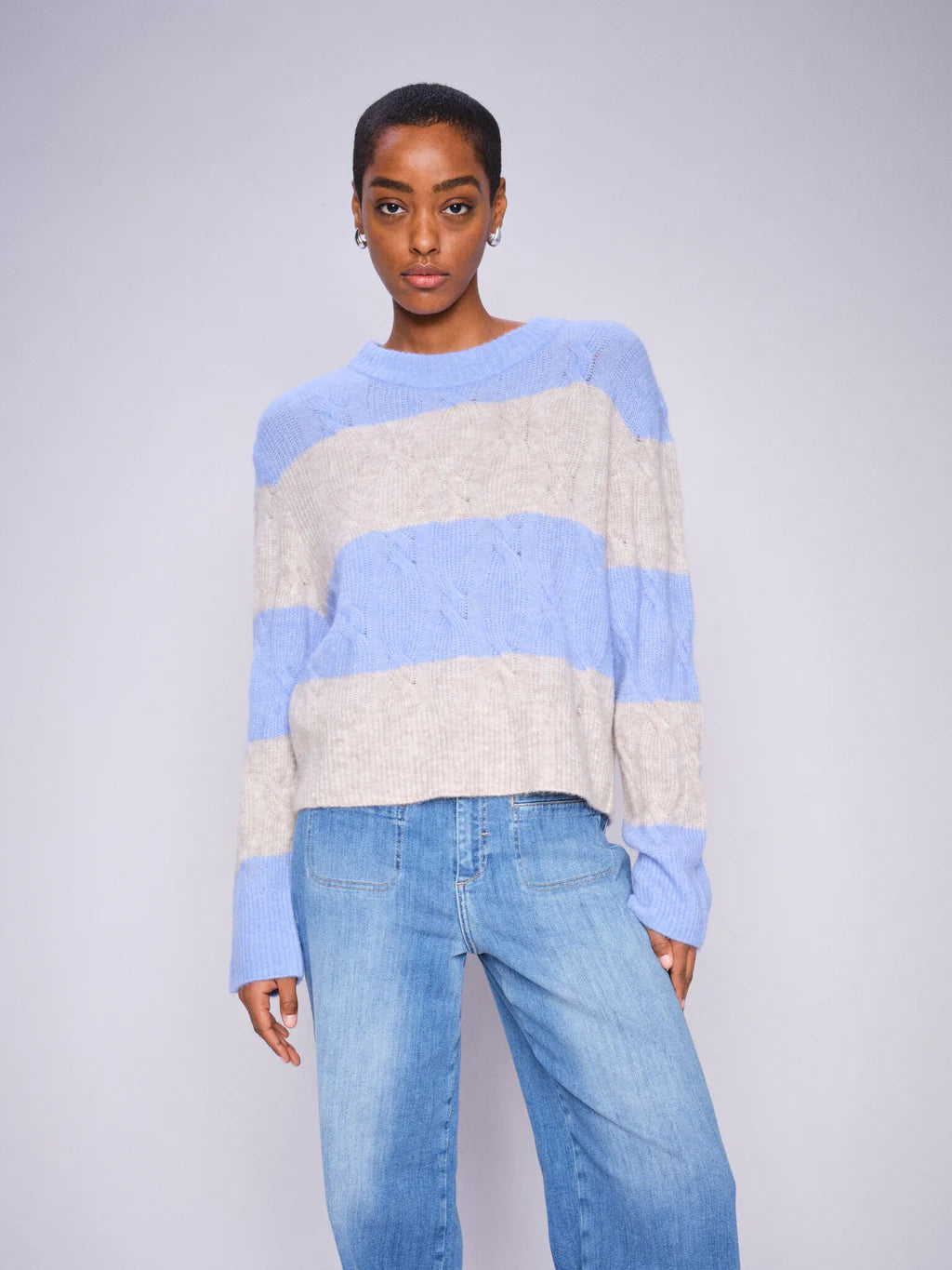 Aidy O Neck Knit Hydrangea