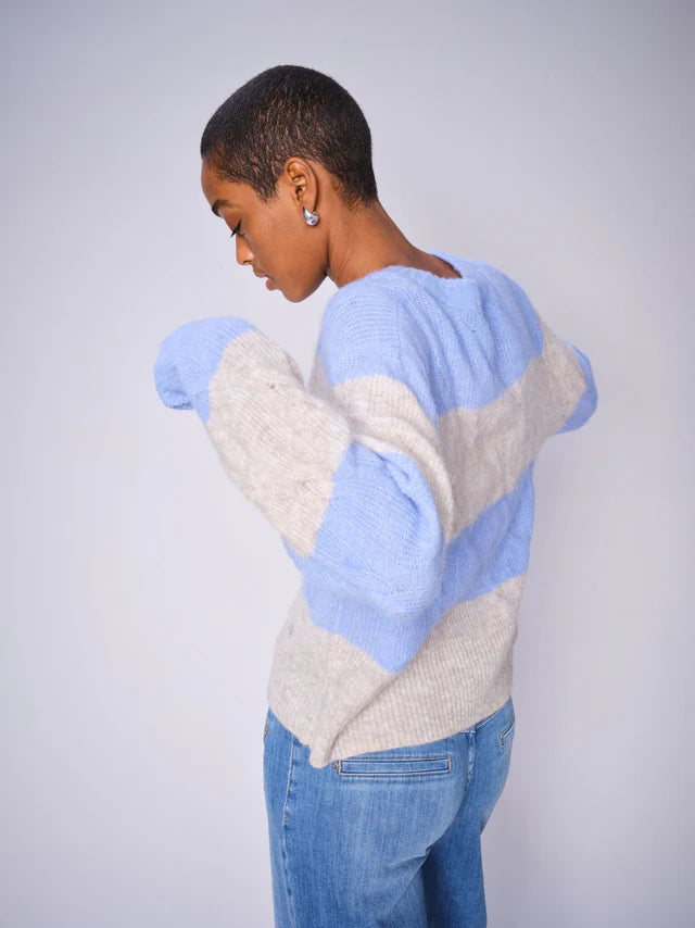 Aidy O Neck Knit Hydrangea