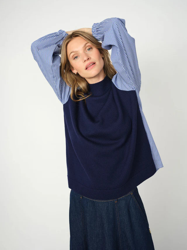 Juella LS Stripe Combi Knit