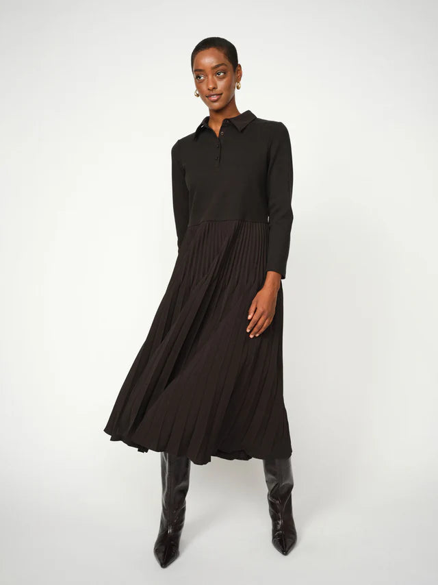 Maike Pleat Dress Black