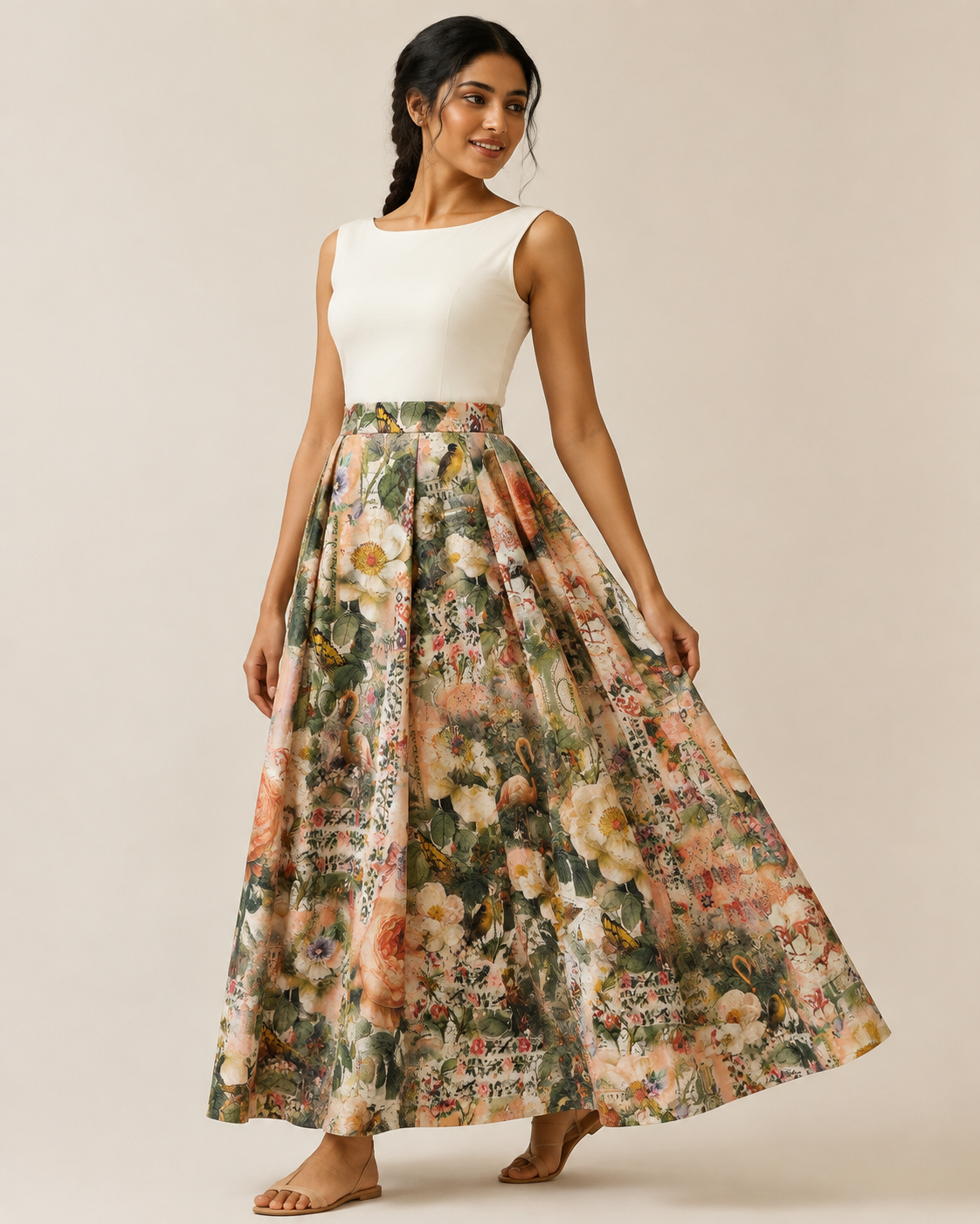SHERYL MAY FLAMINGO SKIRT / DESIGNER CLOTHING GALLERY NZ