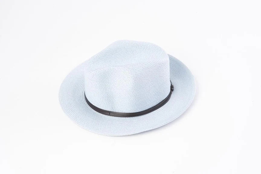 Borsalino Hat Leather Strap Ciel
