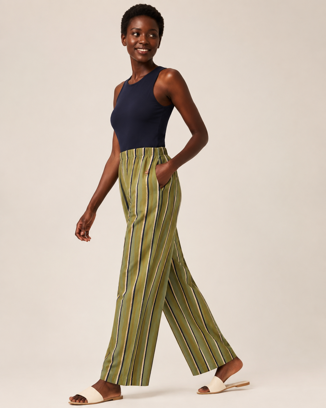 SHERYL MAY KHAKI TROUSERS / DESIGNER CLOTHING GALLERY NZ