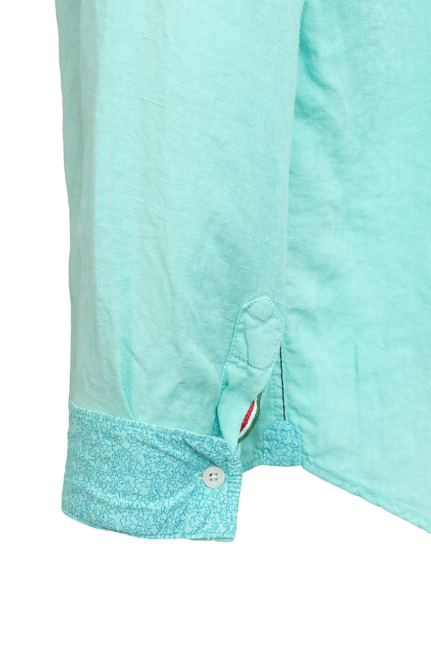 Fil Noir Men's Shirt Aqua Designer Clothing Gallery Greytown