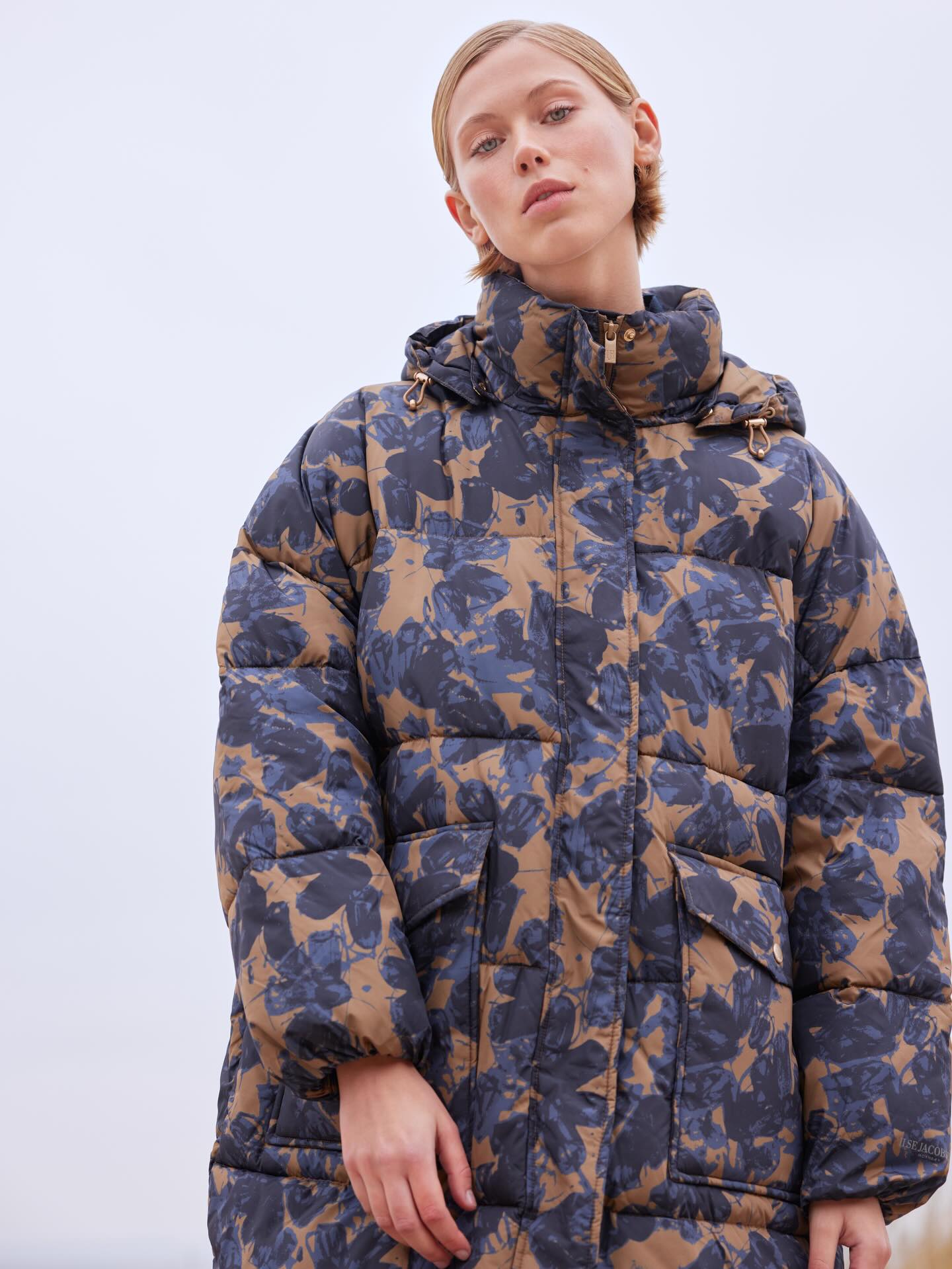 Oversized Padded Coat Beige