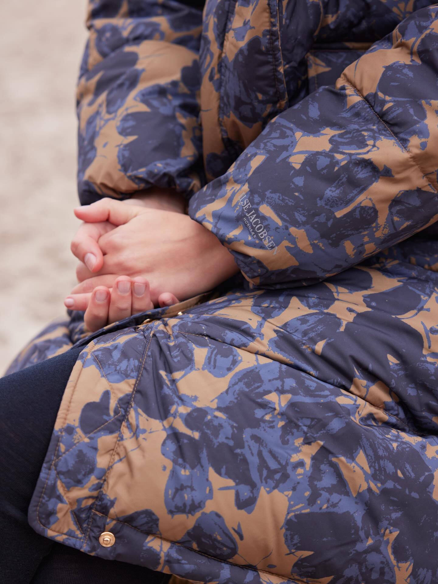 Oversized Padded Coat Beige