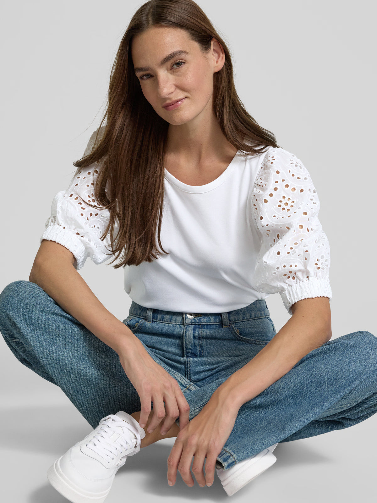 Puffy O SS Tee White