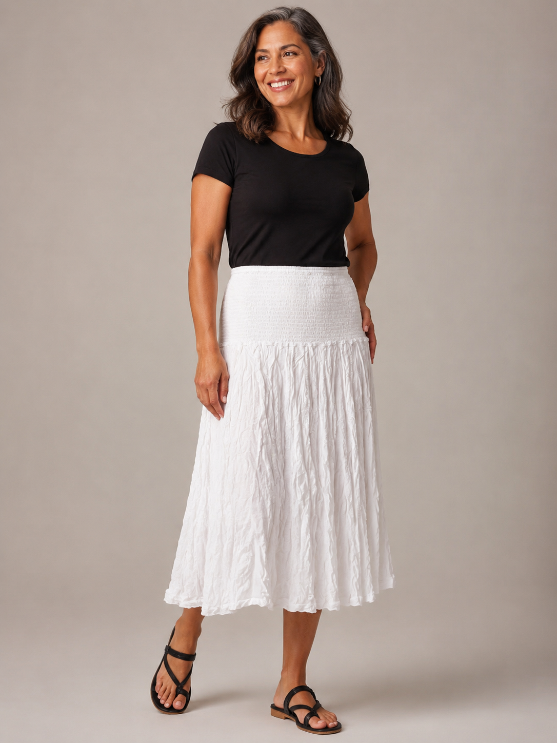 Jaja Solid Skirt White