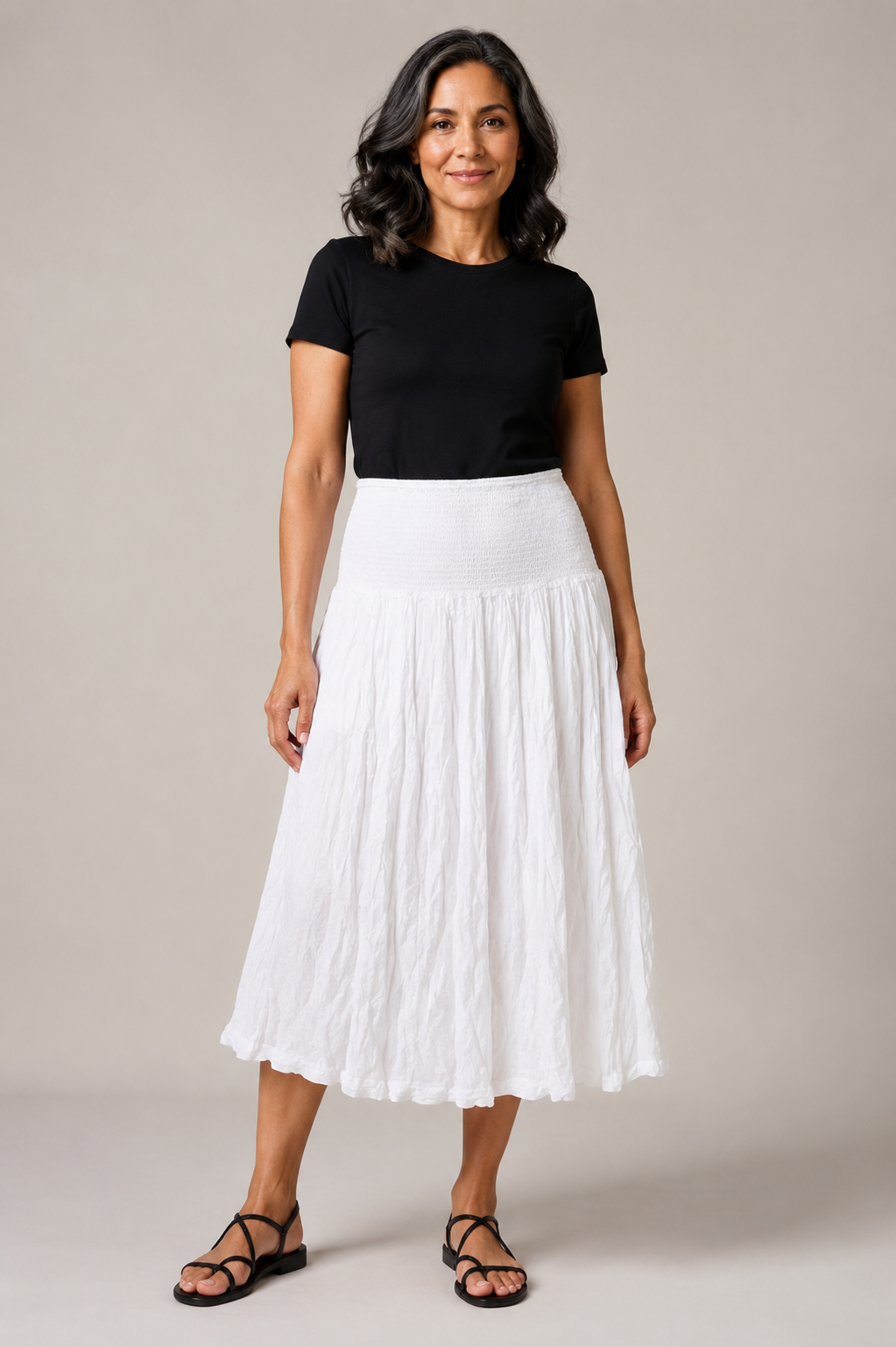 Jaja Solid Skirt White