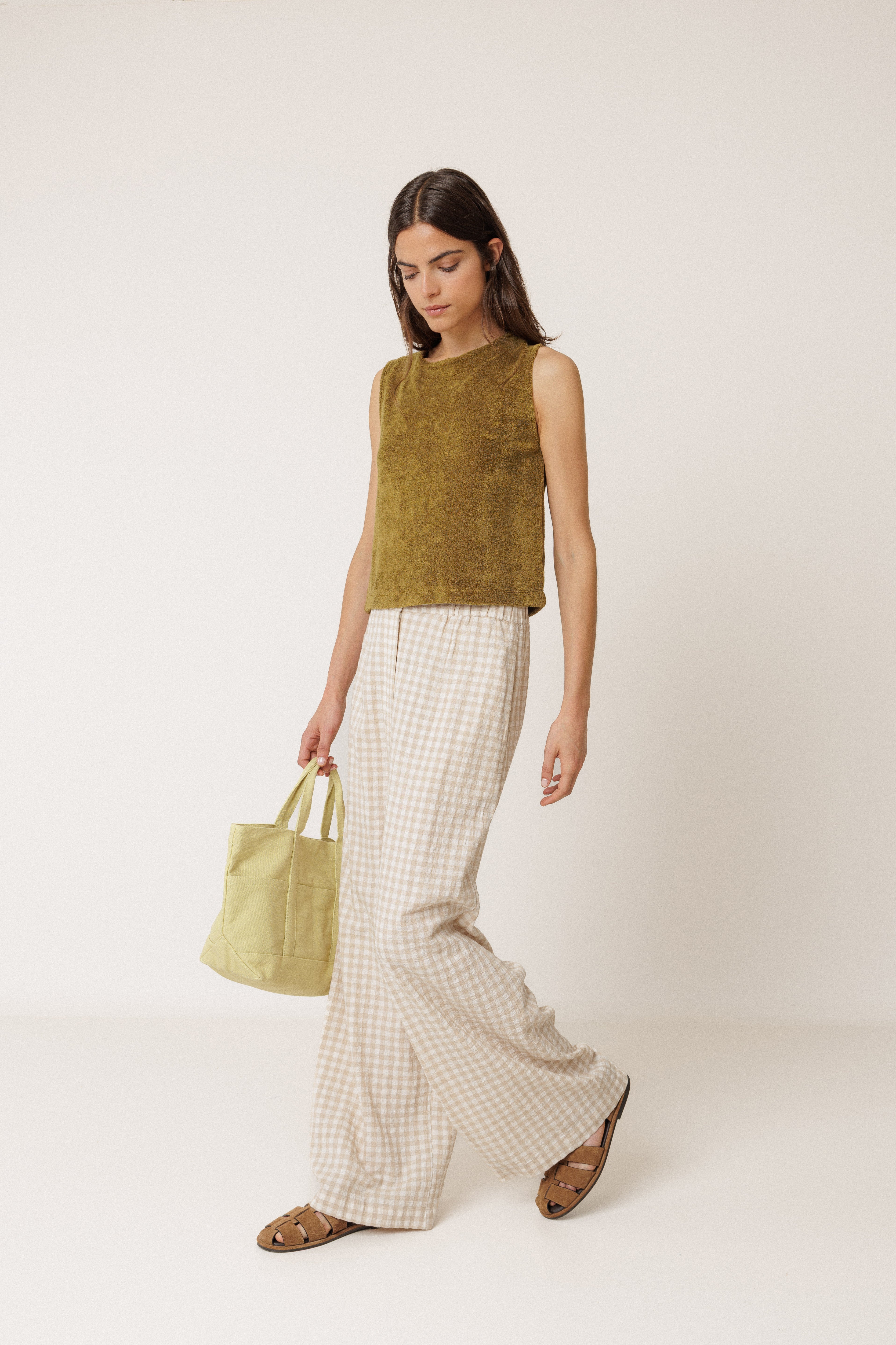 INDI AND COLD BEIGE TROUSERS DESIGNER CLOTHIN GALLERY NZ
