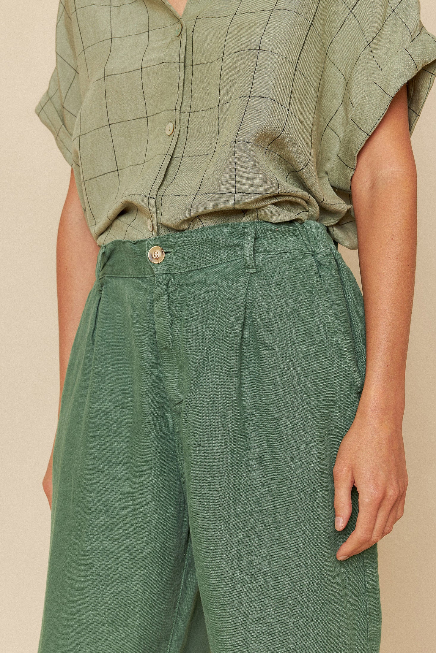 Indi and Cold Green Trousers Designer Clothing Gallery Greytown