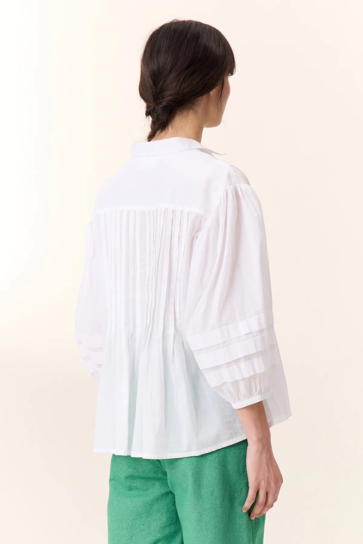 Leon and Harper Pleated Shirt Designer Clothing Gallery Greytown