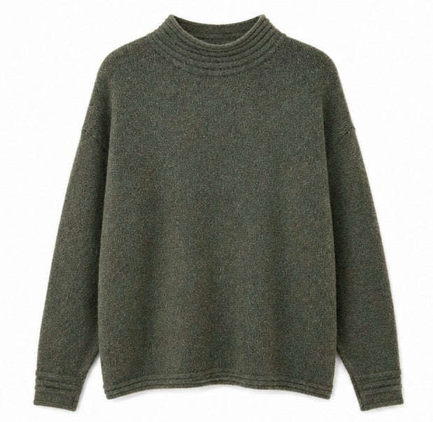 LOTHLORIAN MOSS GREEN JUMPER / DESIGNER CLOTHING GALLERY NZ