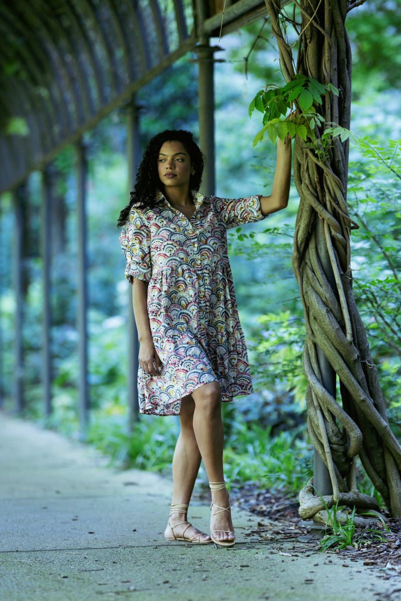 June Printed Shirtdress 502