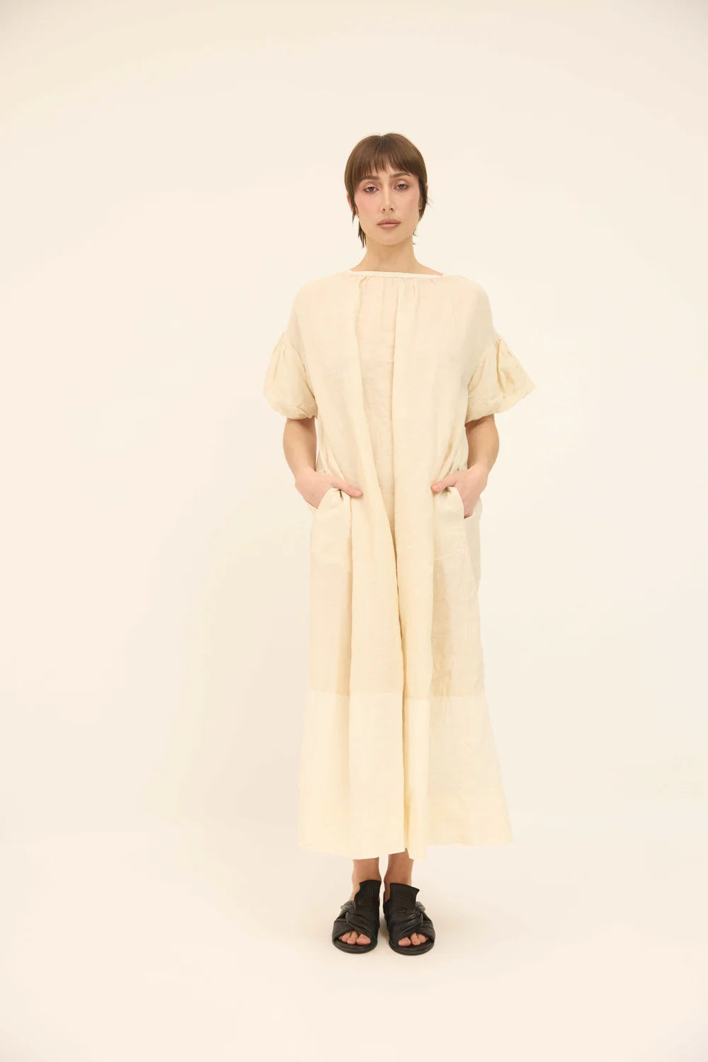 MASAMI DRESS CREAM / DESIGNER CLOTHING GALLERY GREYTOWN