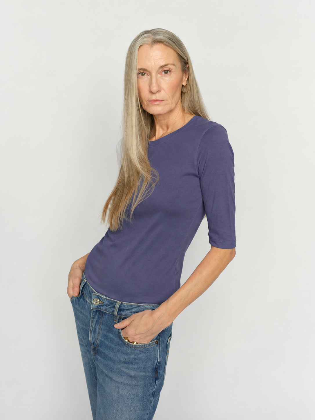 Mali O Neck Blue