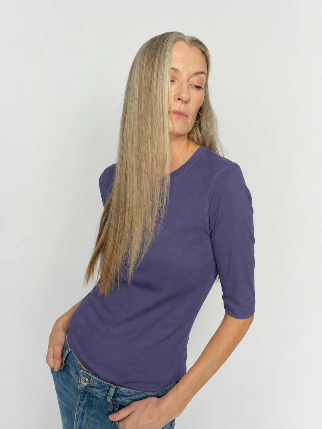 Mali O Neck Blue