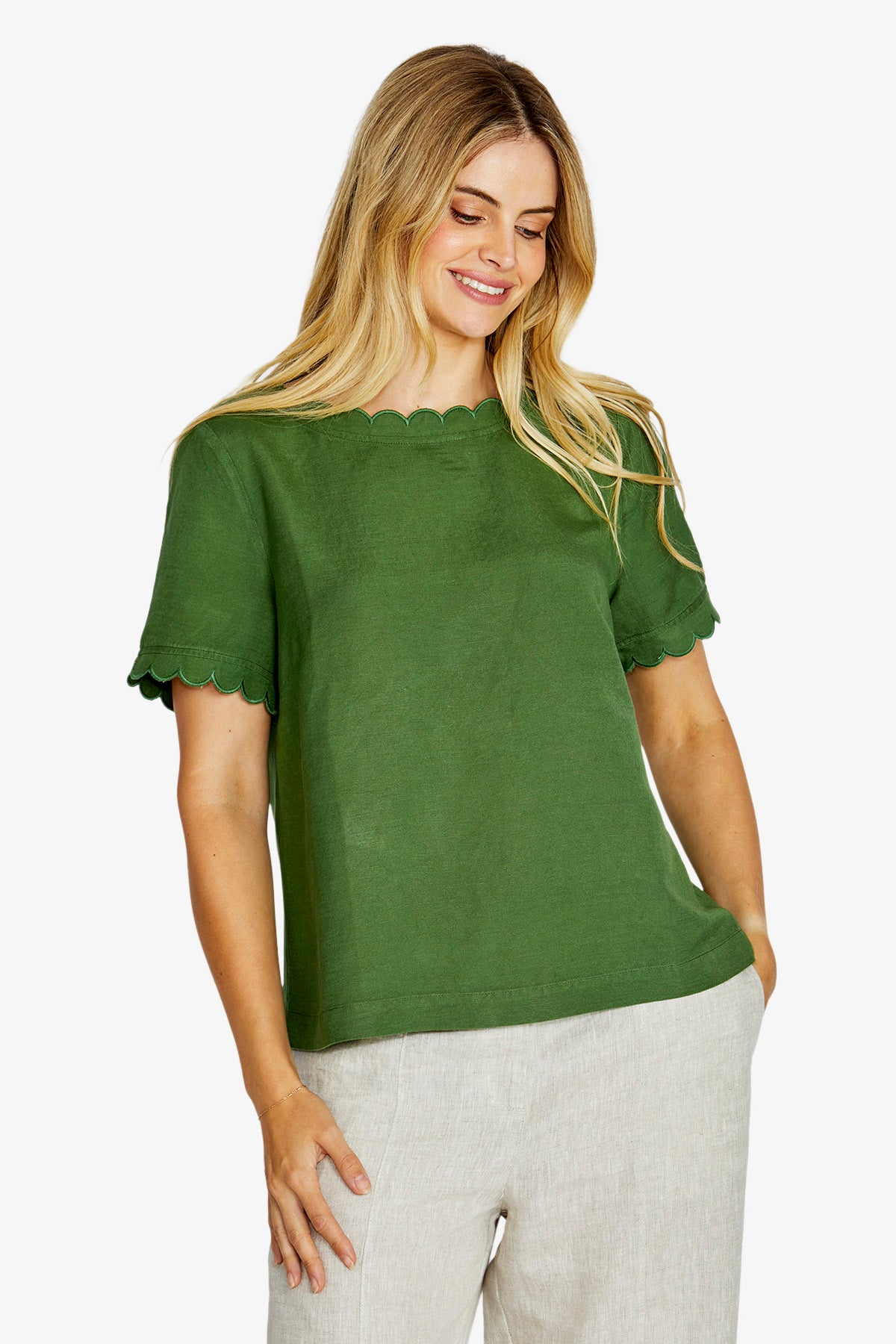 PING PONG SCALLOP TOP / DESIGNER CLOTHING GALLERY NZ