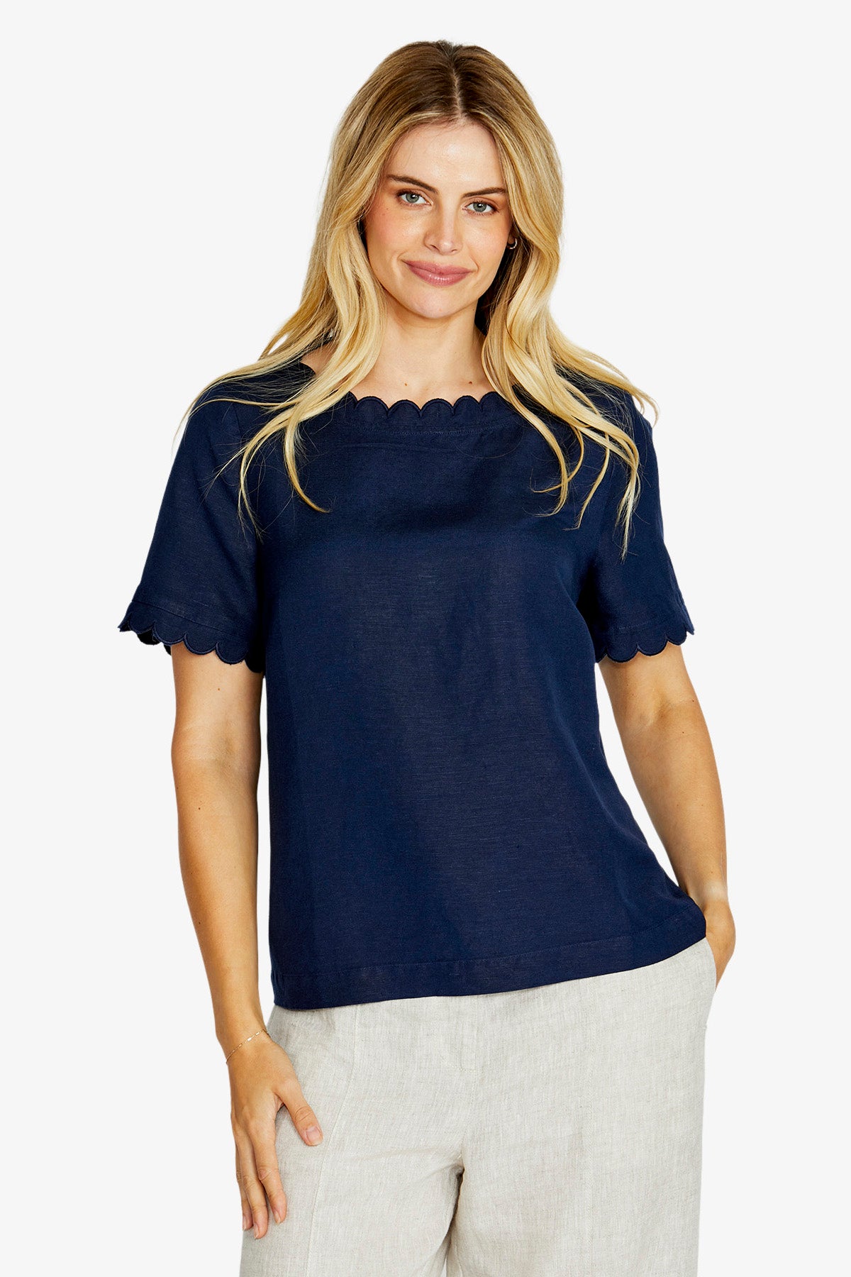 PING PONG SCALLOP TOP / DESIGNER CLOTHING GALLERY NZ