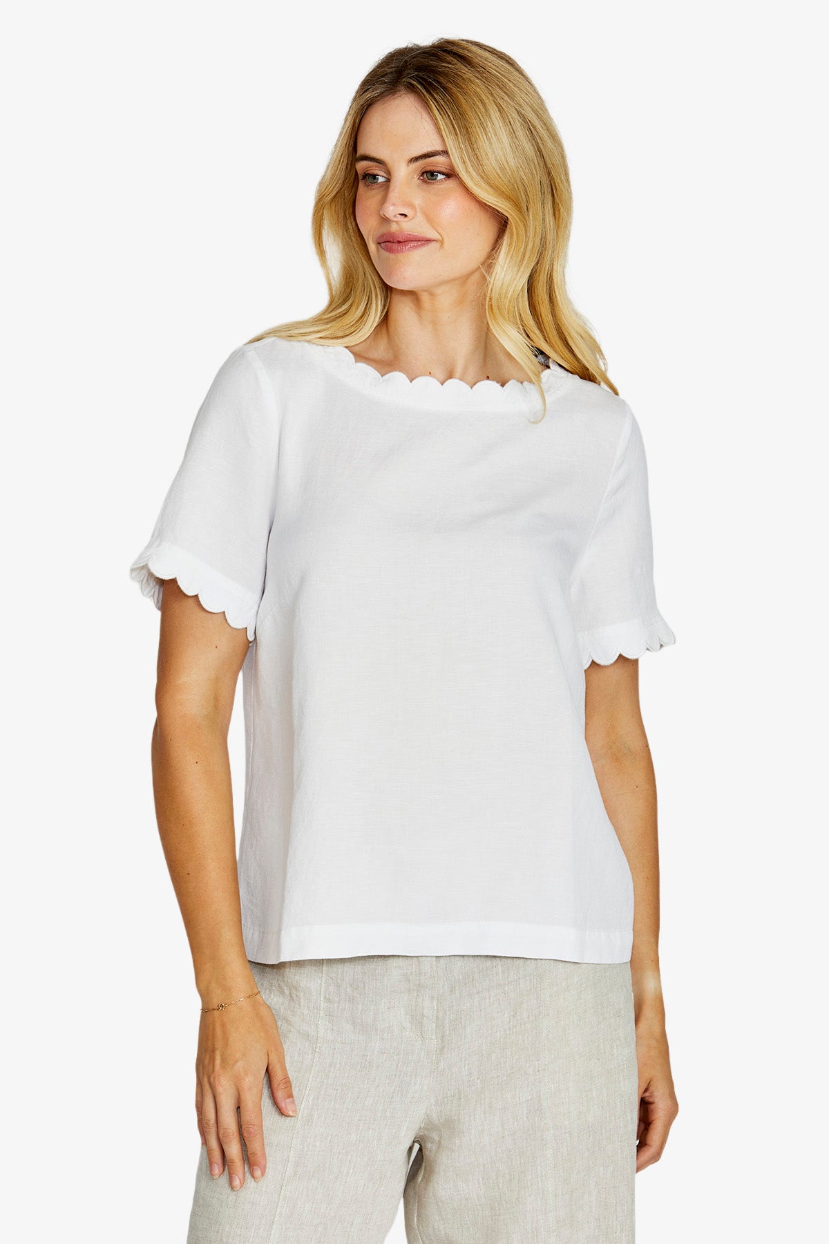 PING PONG SCALLOP TOP / DESIGNER CLOTHING GALLERY NZ
