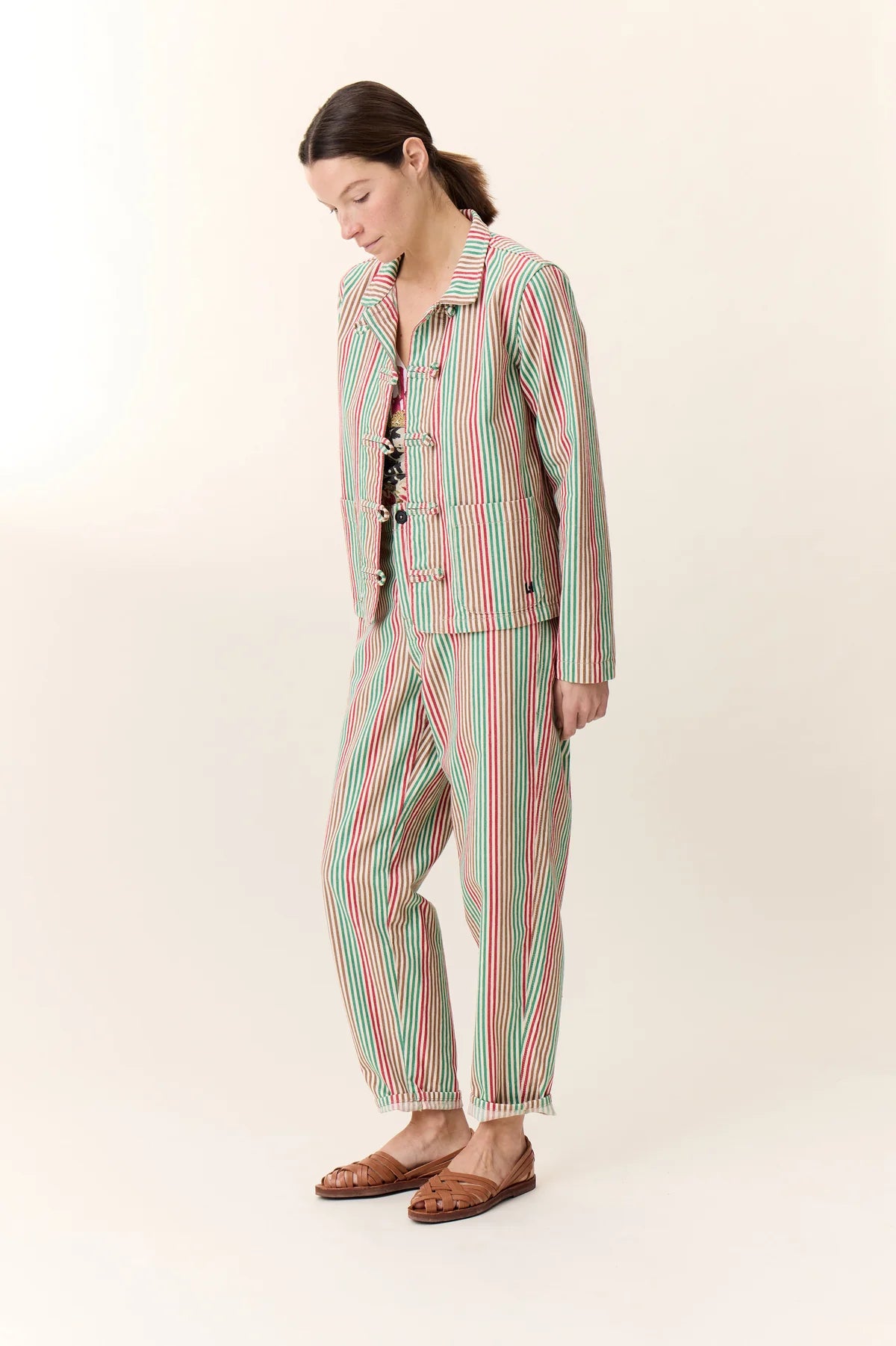 Leon and Harper Trousers Stripes Designer Clothing Gallery Greytown