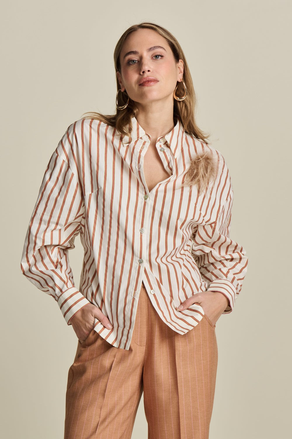 POM Amsterdam Poplin White Blouse