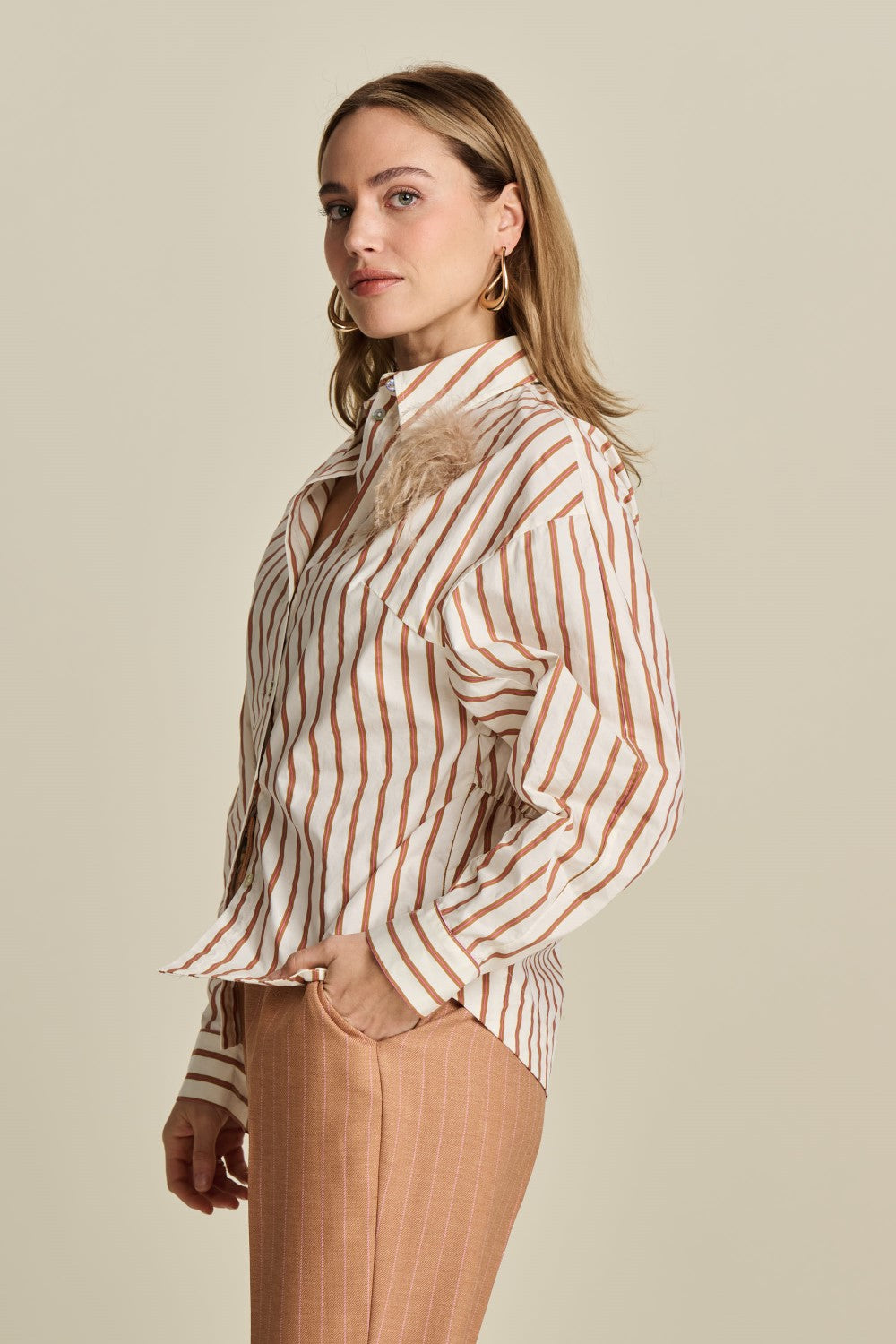 POM Amsterdam Poplin White Blouse