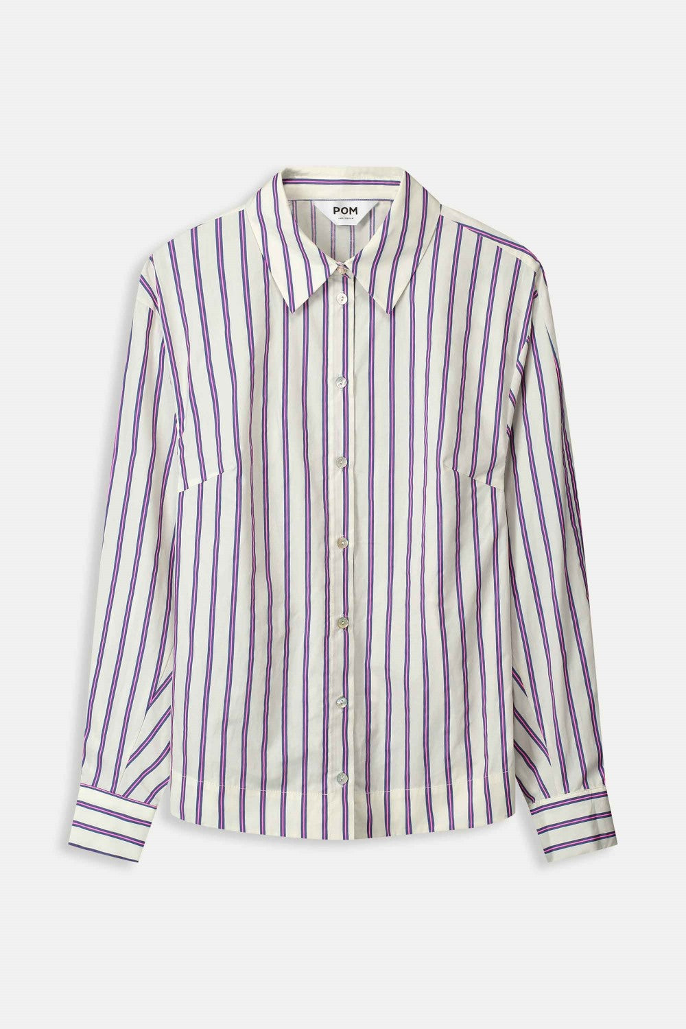 Stripes Poplin Cream Blouse