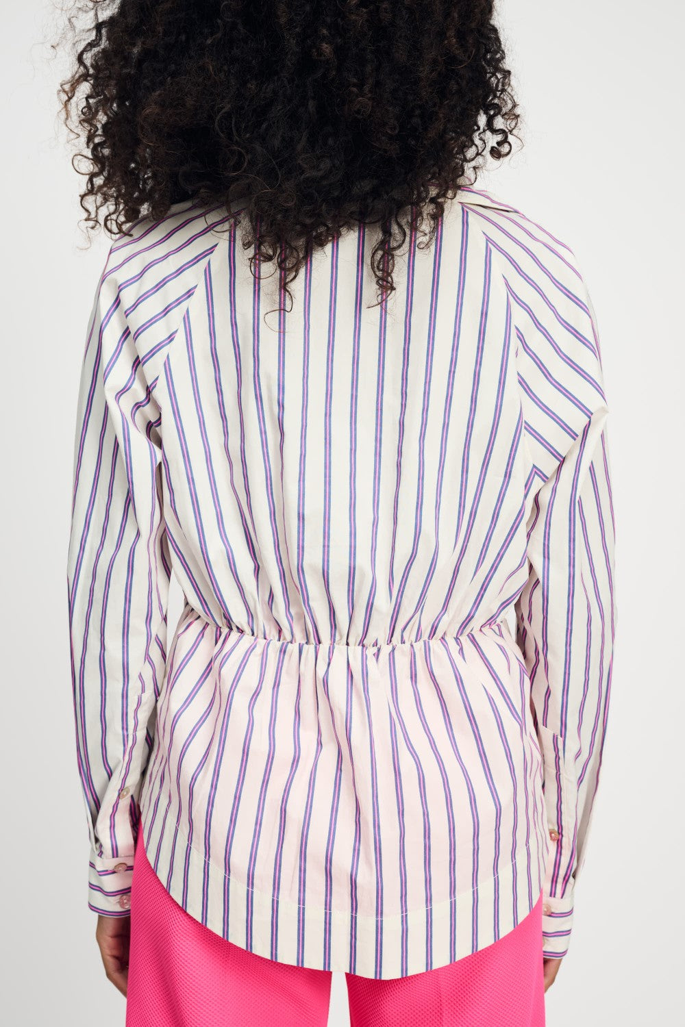 Stripes Poplin Cream Blouse