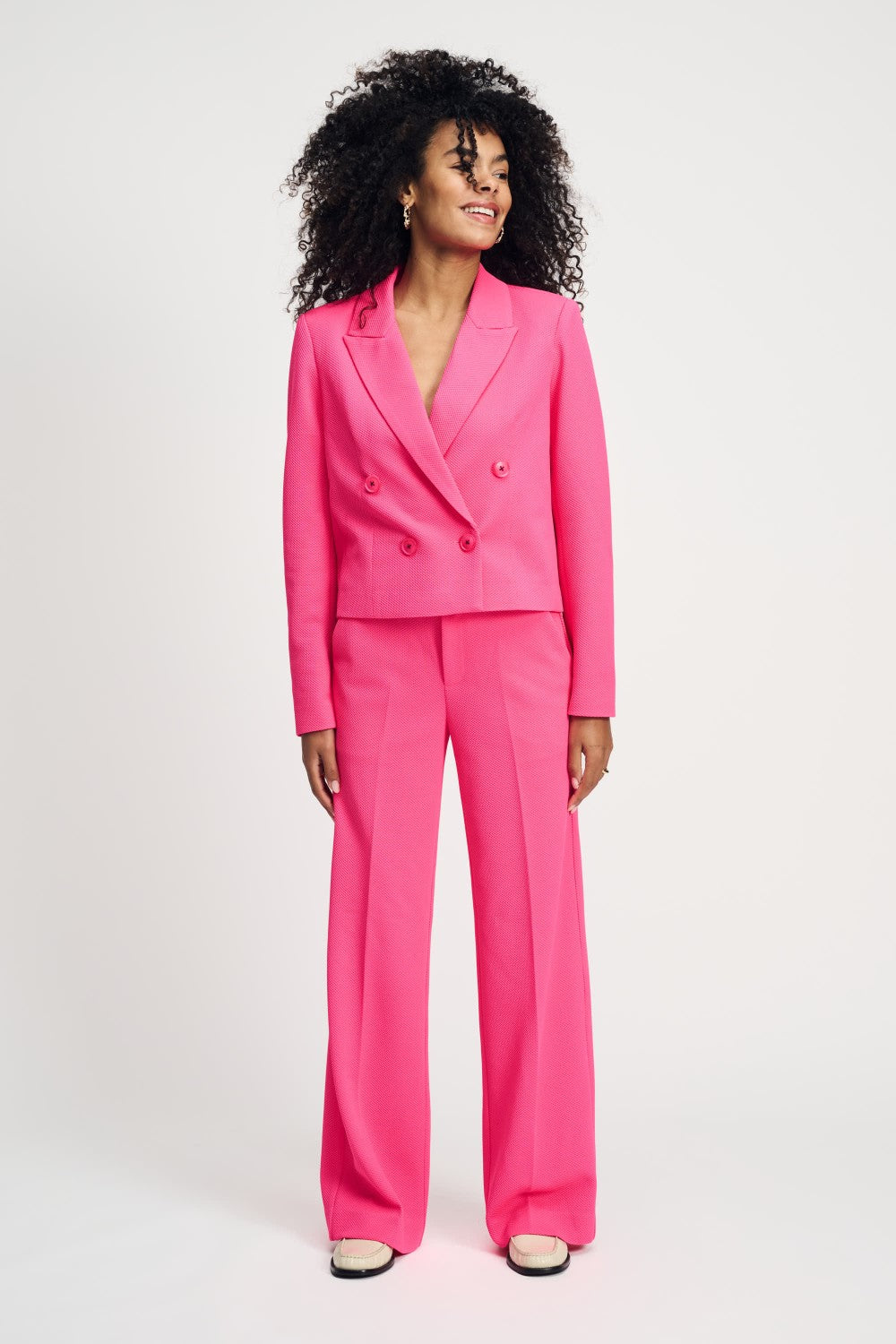 Short Vibrant Pink Blazer