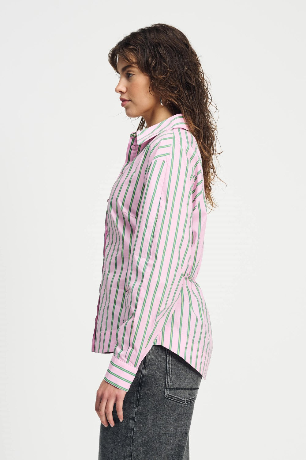 Stripes Poplin Rose Blouse