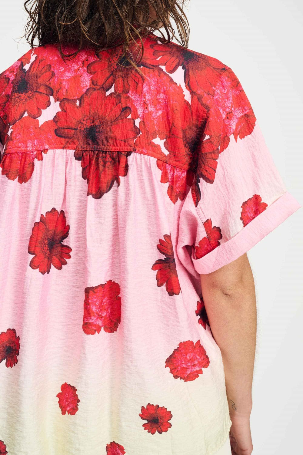 Flower Bouquet Blouse White