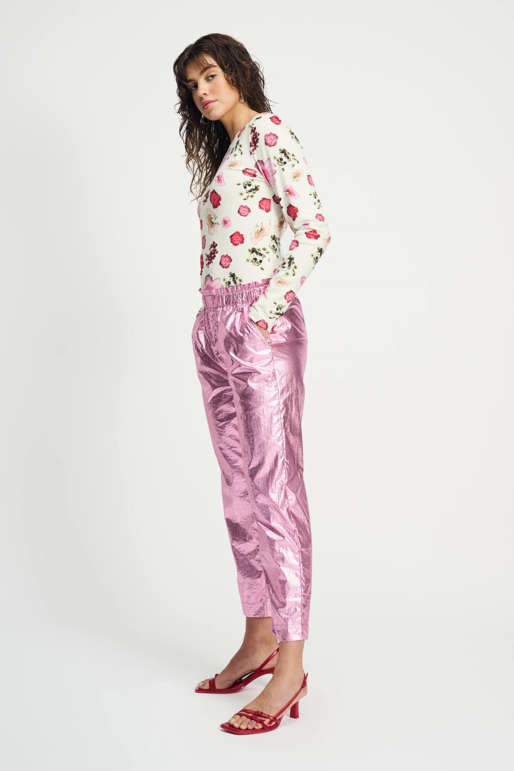 Metallic Pink Pants