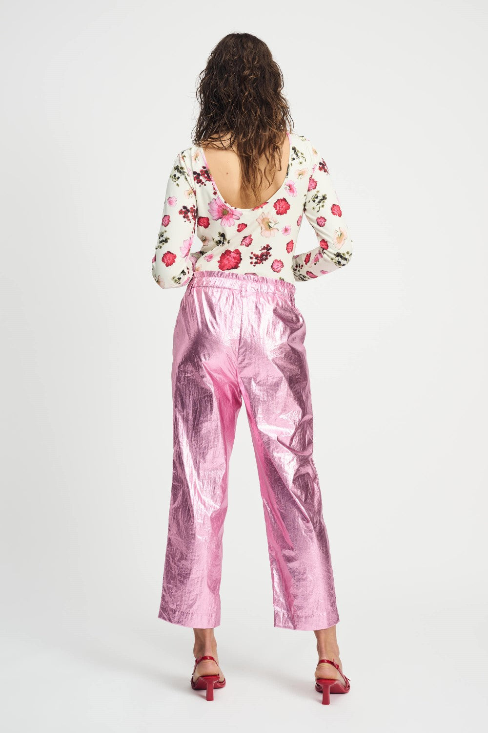 Metallic Pink Pants