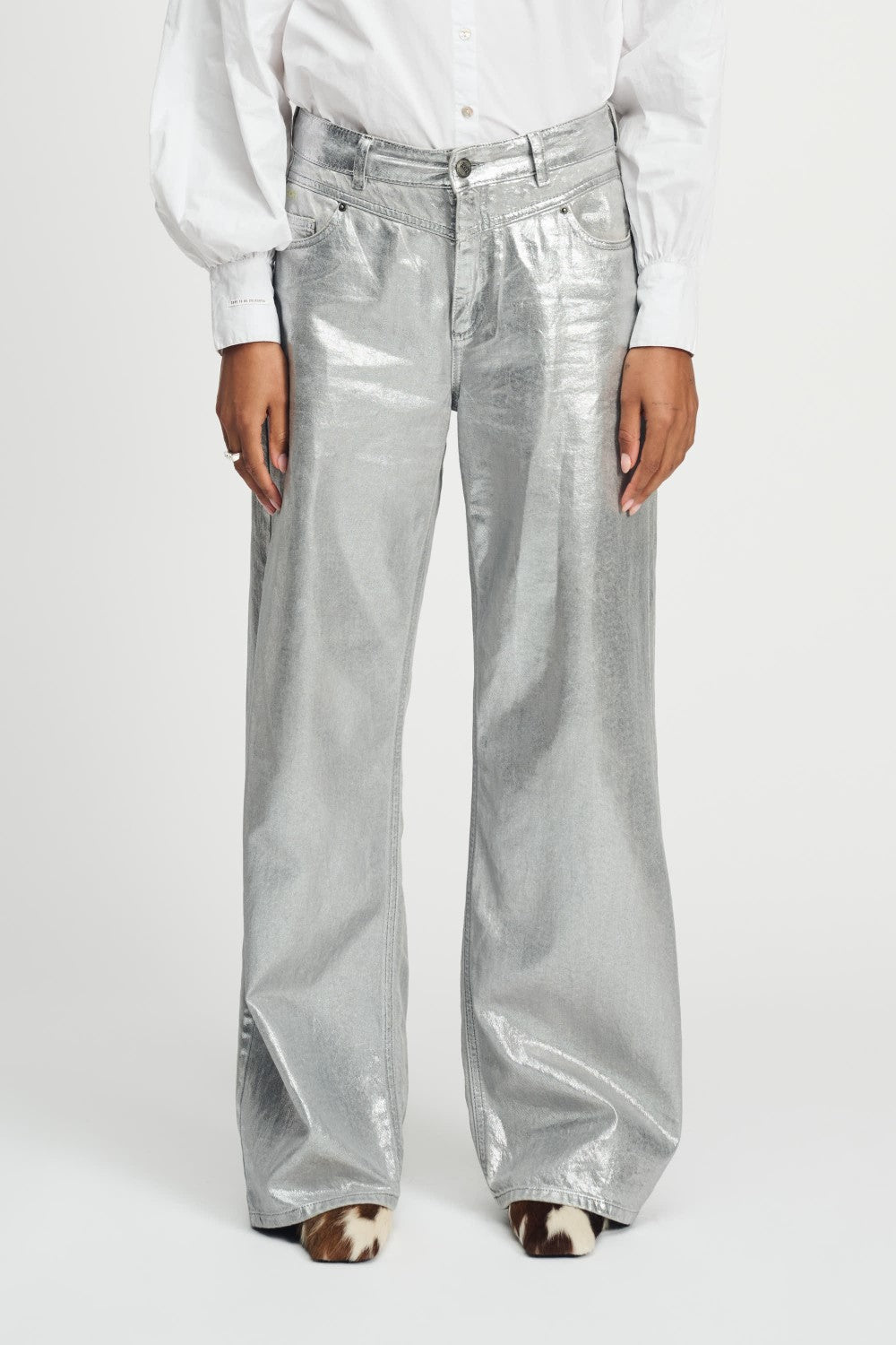 Shimmer Denim Grey Jeans