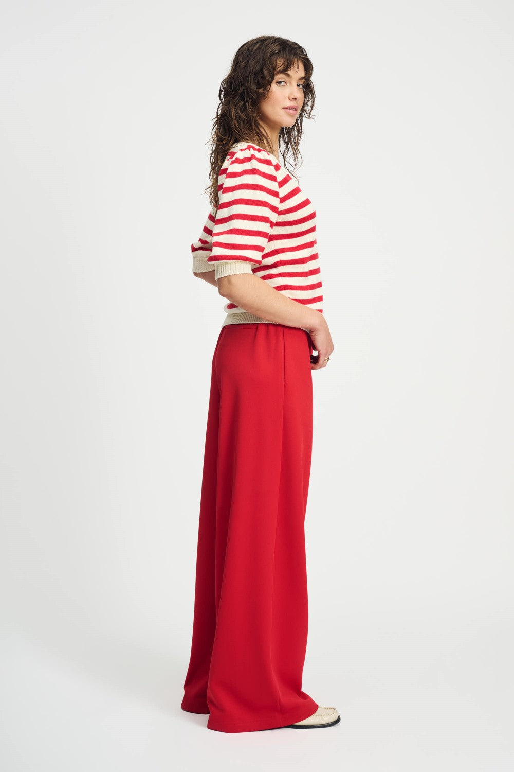 Striped Scarlet Red Pullover