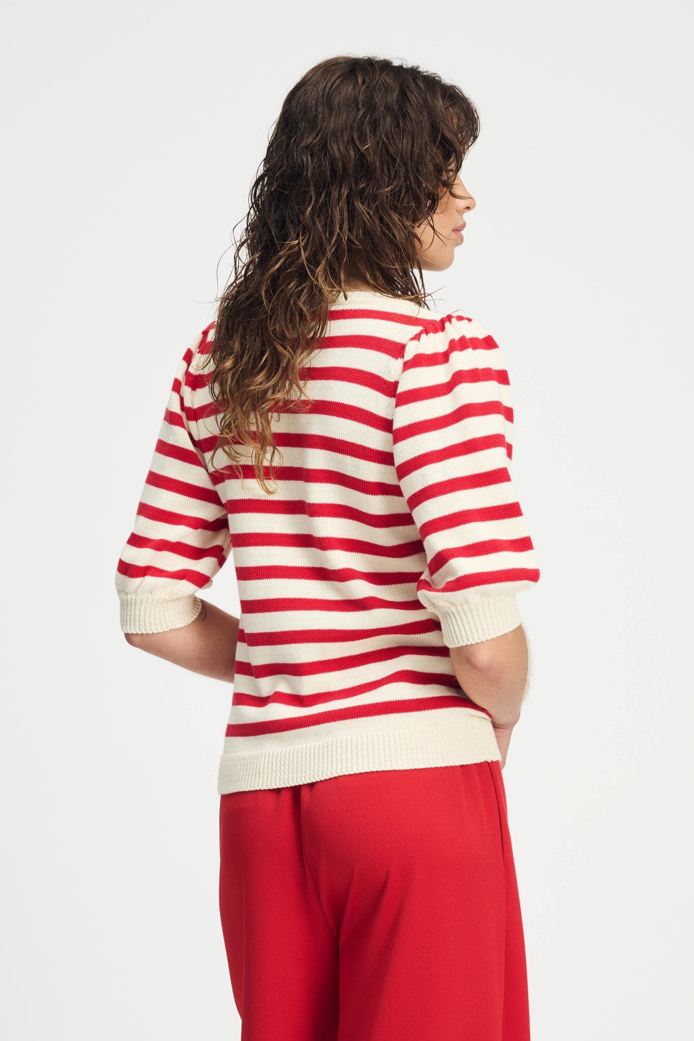 Striped Scarlet Red Pullover