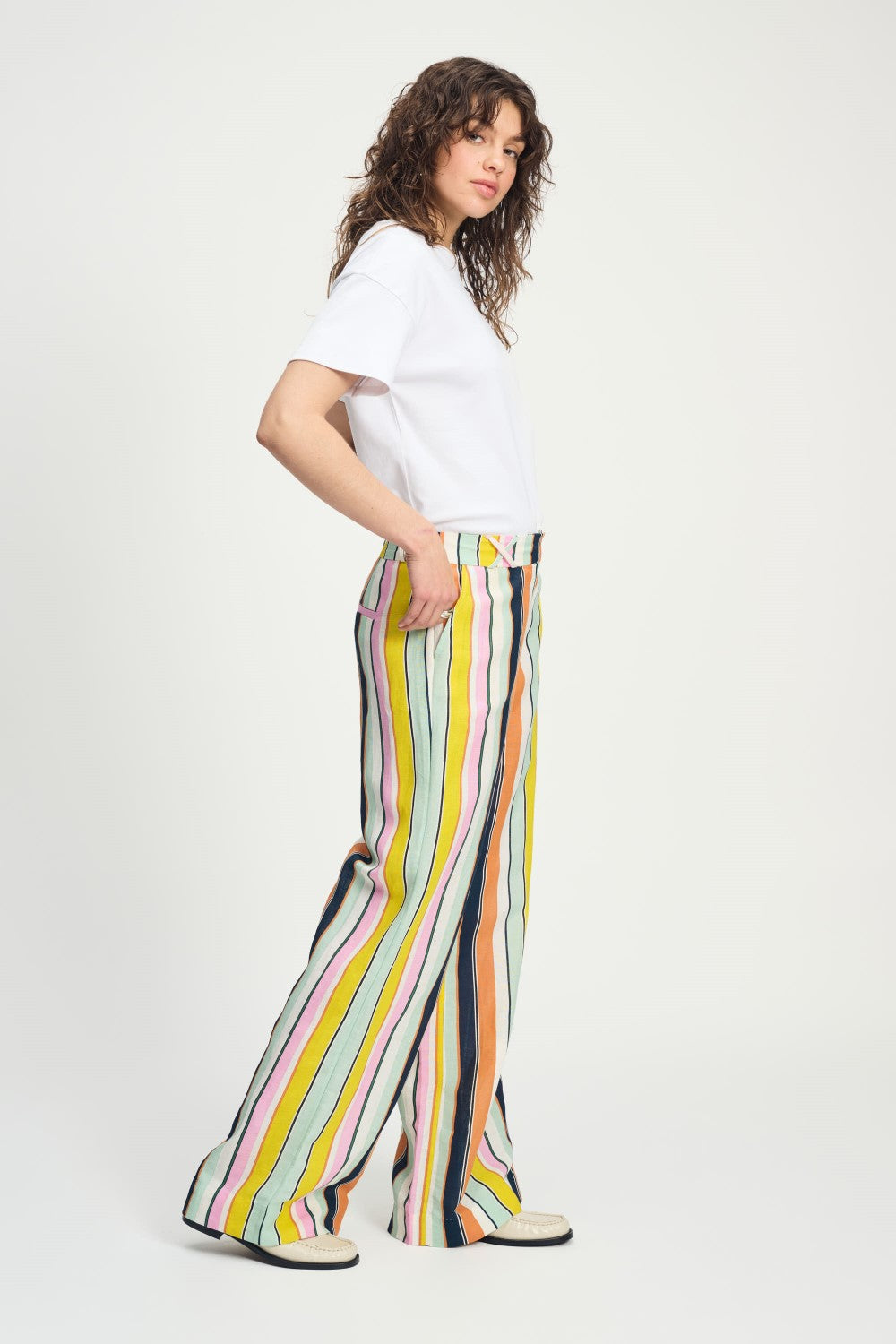 Paradise Stripes Linen Pants