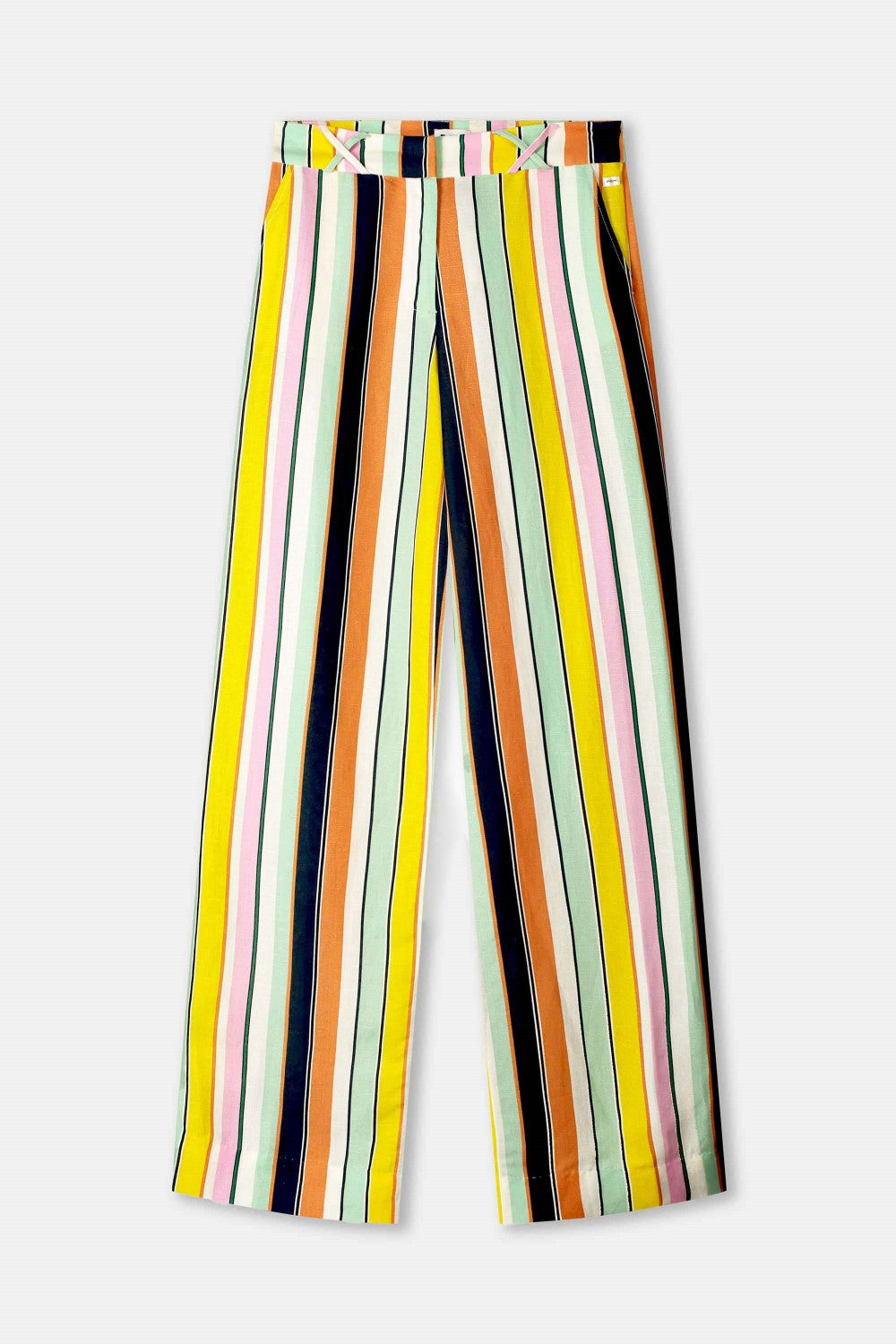 Paradise Stripes Linen Pants