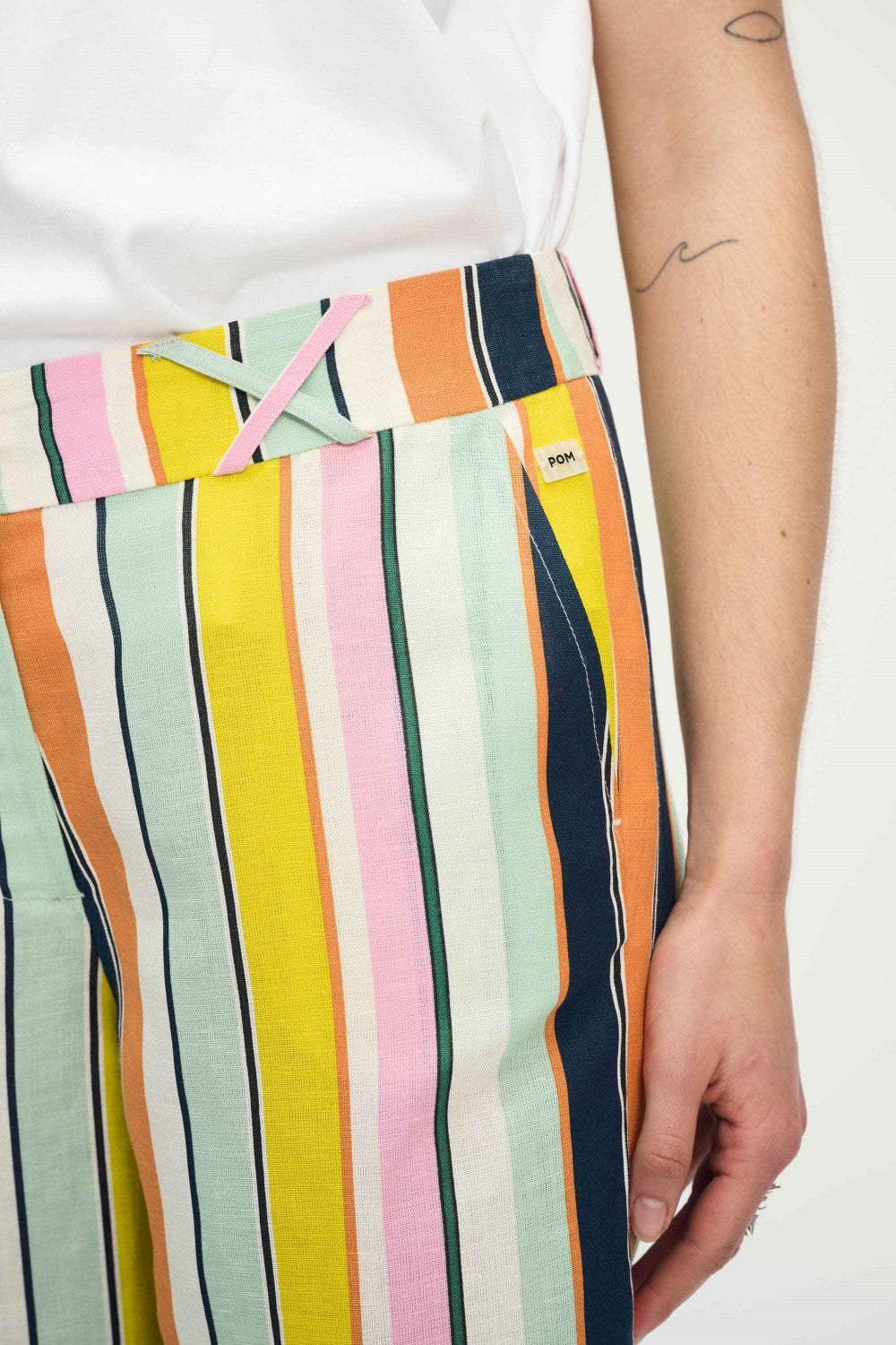 Paradise Stripes Linen Pants