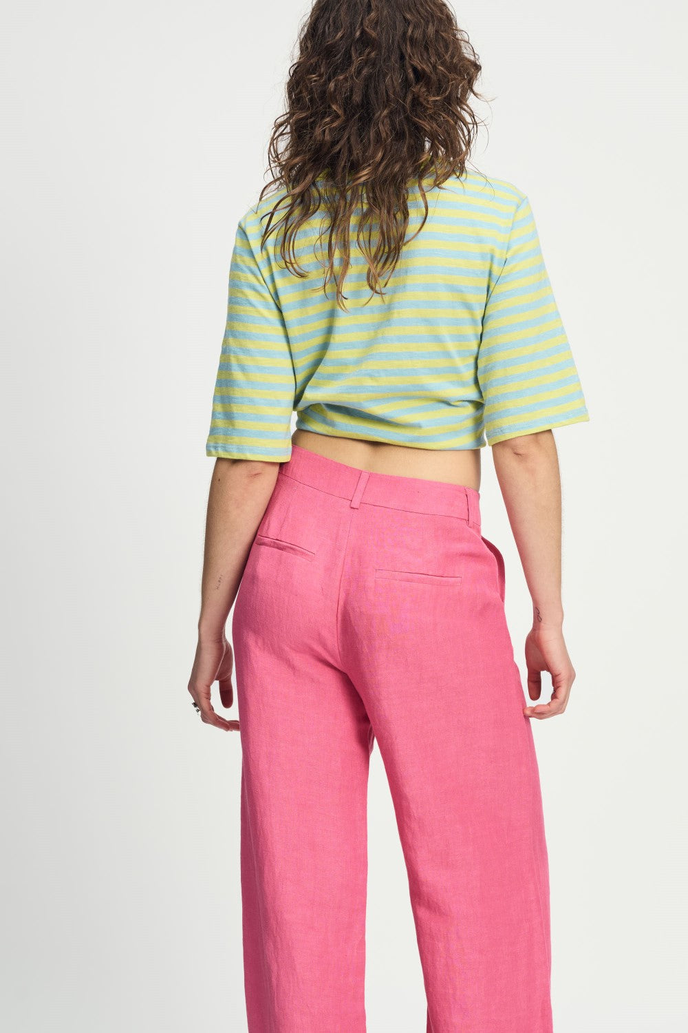 Raspberry Linen Pants