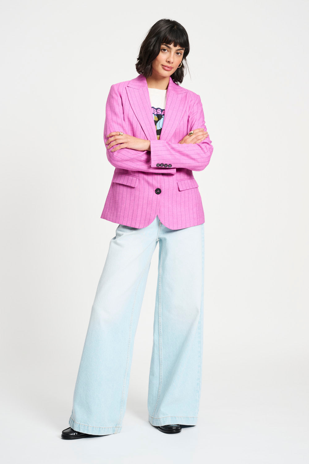 Blazer Rose Doux Stripped