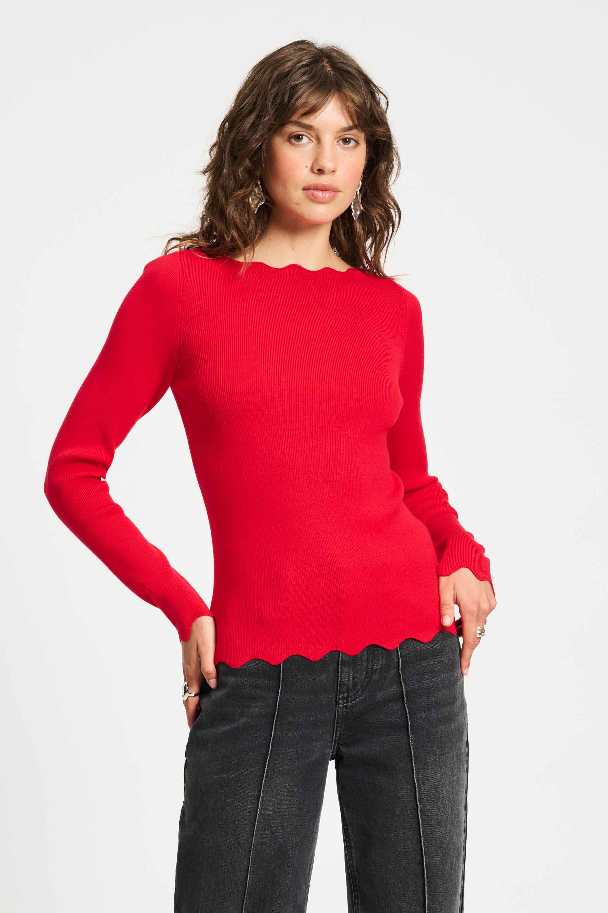 POM Amsterdam Red Top | Designer Clothing Gallery Greytown