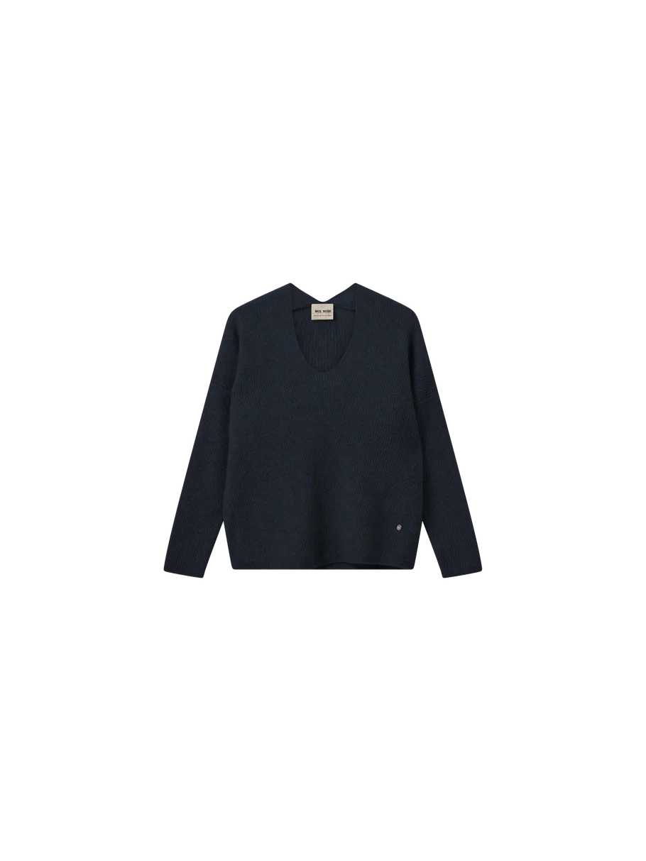 Thora V Neck Knit Navy #2