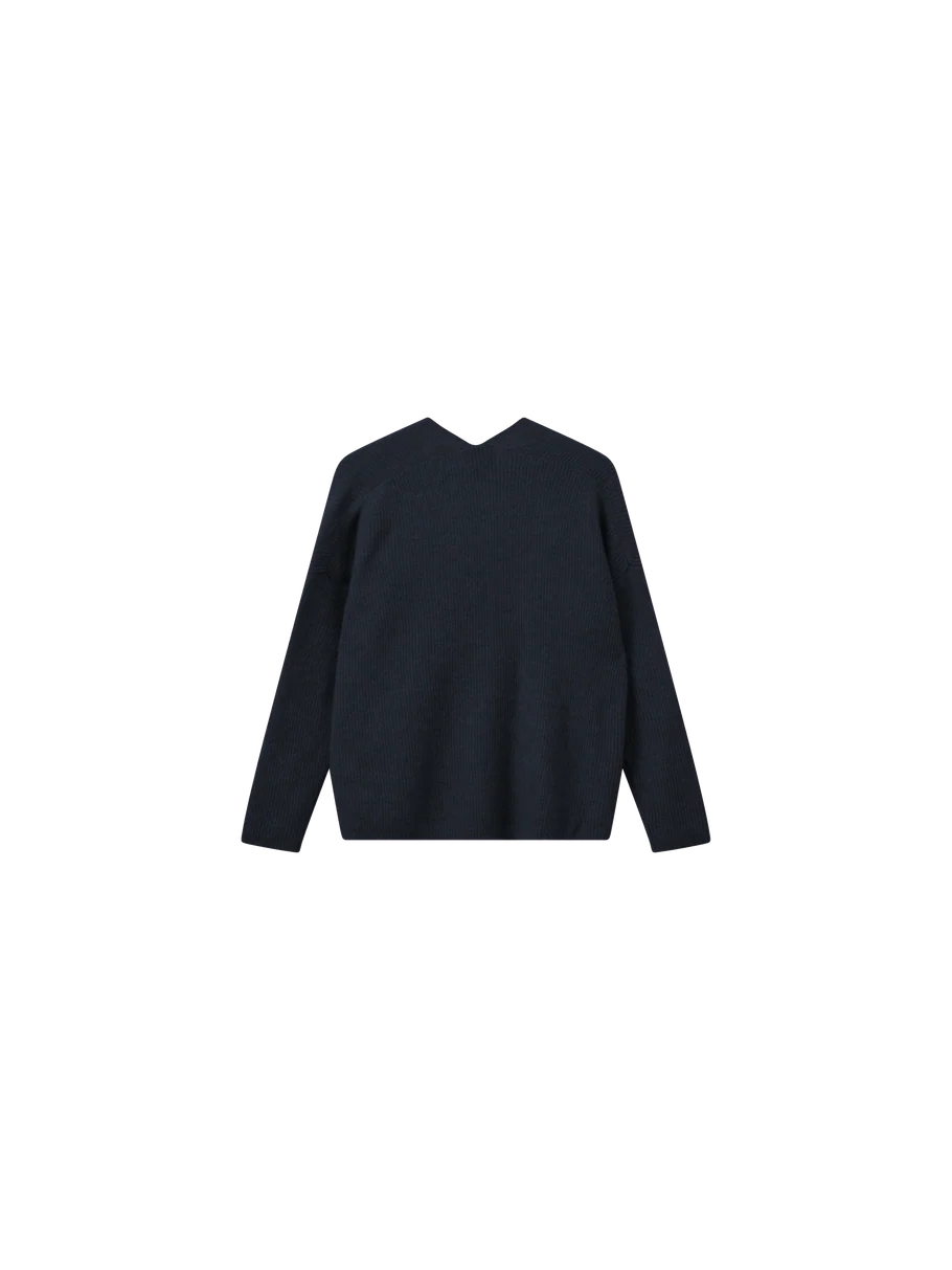 Thora V Neck Knit Navy #2