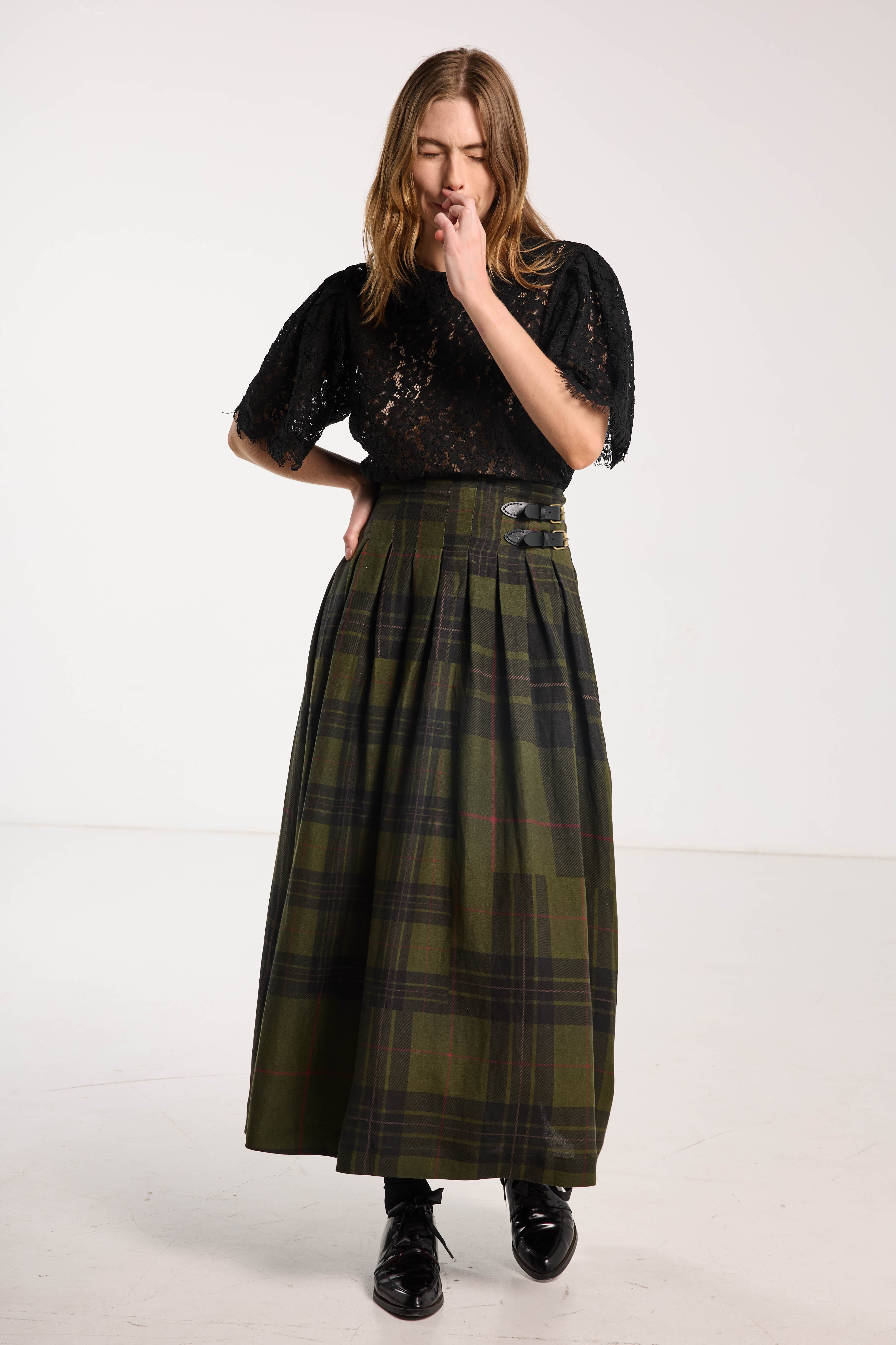 Romeo Skirt Forest Green Check