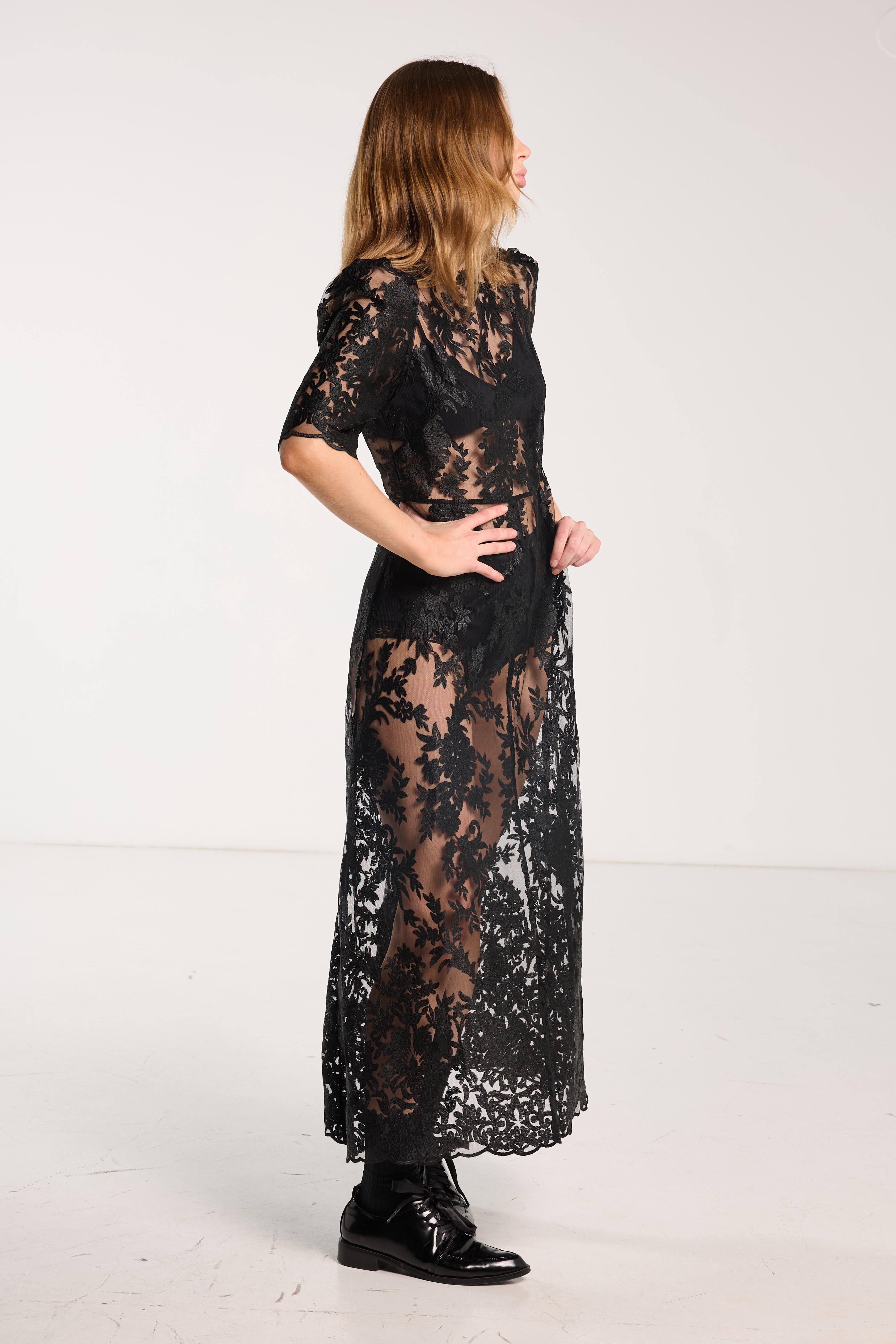 Paloma Lace Dress Black