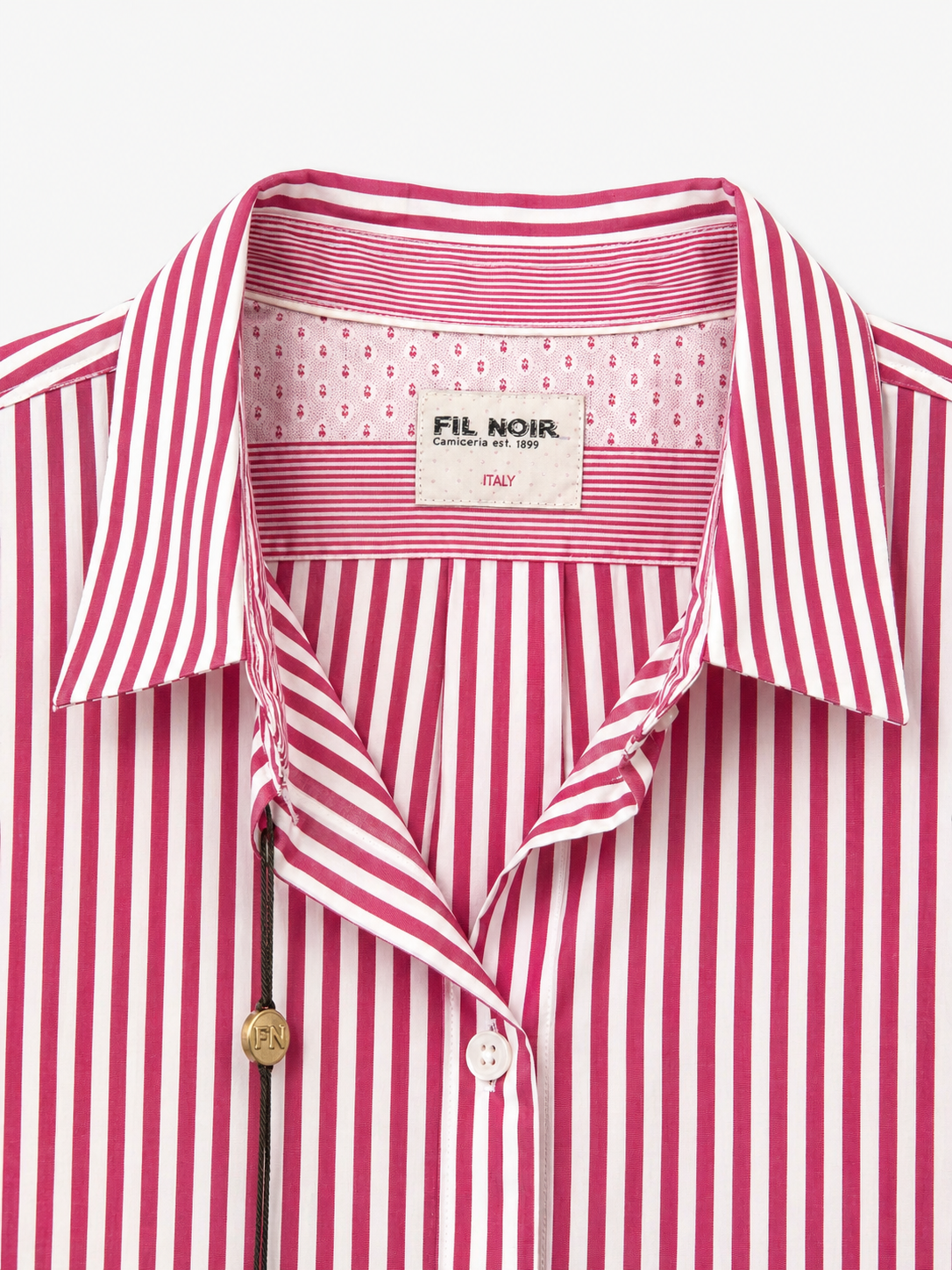 WOMAN PINK STRIPED SHIRT / DESIGNER CLOTHING GALLERY NZ
